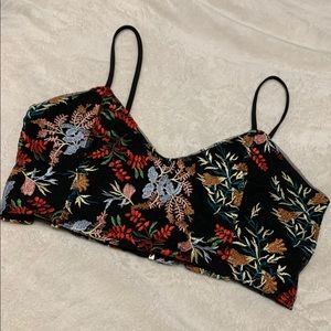 Beautiful flower crop top